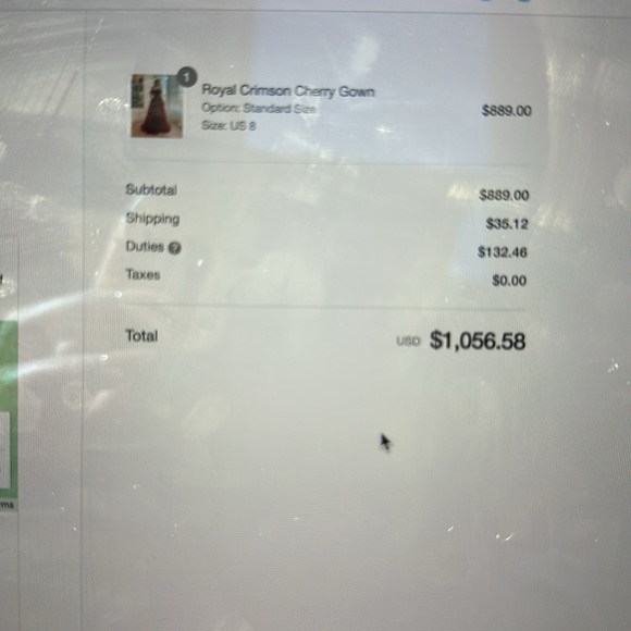 Teuta Matoshi royal crimson gown - Picture 5 of 7